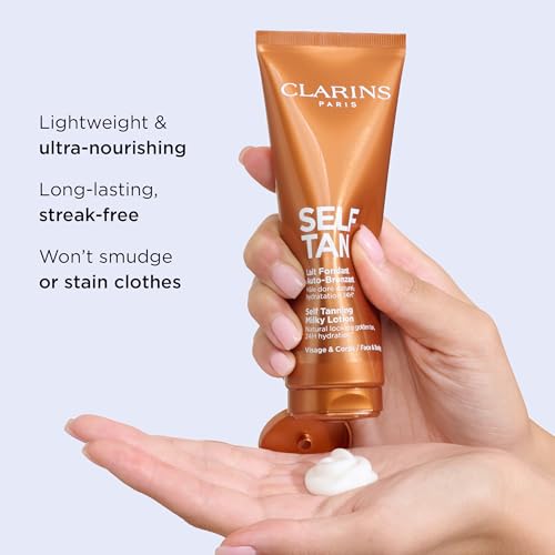 image for Clarins NEW Self-Tanning Milky Lotion | Self Tanner for Face and Body 