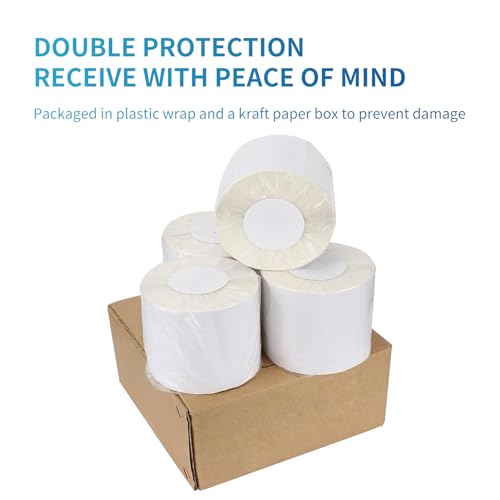 Image of 9527 Product 4x6 Direct Thermal Shipping Labels for Zebra 2844 ZP-450 ZP-500 ZP-505,Blank,450 Labels /Roll, 1 inch Core,Total 6 Rolls
