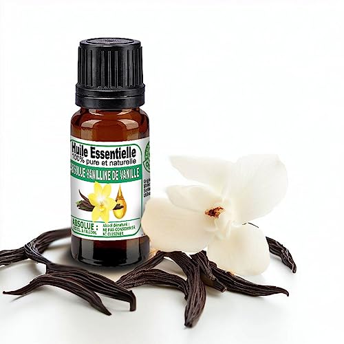 LA VIE EN ZEN - Essence Absolue de Vanille (Vanilline) 10 ml - Pure et Naturelle pour Parfums & Senteurs - Création de Fragrance Gourmande, Sucrée & Chaude