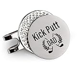 KTTGYRE Funny Stainless Steel Golf Ball Marker - Kick Putt Dad Golf Ball Marker with Hat Clip, Novel