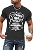 VVNTY 60th Birthday T-Shirts for Men Vintage 1966 Shirt Graphic Sixty Birthday Shirts Casual Birthday Gifts Shirt Tops (1966-Grey1,L) #3