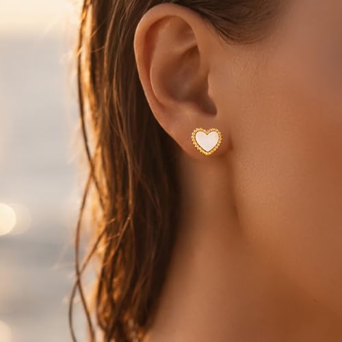 Image of Rubans Demi Fine Stainless Steel Stud Earrings Daily Gift for Women & Girls