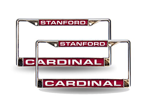 Stanford Cardinal Chrome Metal Laser Cut License Plate Frame - Set of 2 Frames