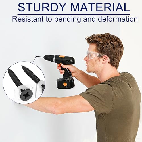 Magazinierte Schnellbauschrauben Grobgewinde 200 Stück Trockenbau Schrauben Schwarz Universalschrauben 3,9 x 25 mm für Automatische Kettennagelpistole