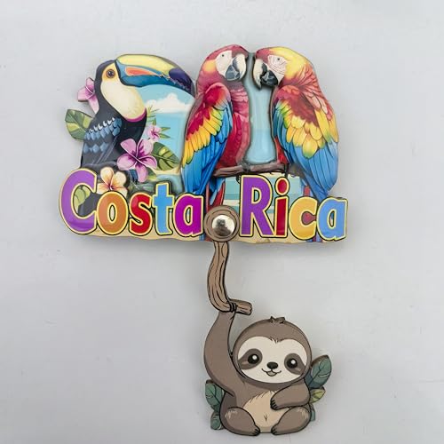 Imán decorativo para refrigerador Costa Rica con diseño tropical miniatura 3