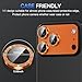 Suoman for iPhone 17 Pro/Pro Max Camera Lens Protector, Bling Glitter Independent Metal Crystal Tempered Glass Camera Lens Cover [Strong-Adhesion][Does not Affect Night Shots]-Orange