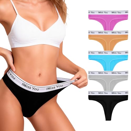 Lista de Ropa interior deportiva para Mujer disponible en línea. 42 NACOOL Tanga Mujer Algodon, Tanga Sin Costuras para Mujer Algodon, Suave, Transpirable, Ropa Interior Mujer de Cintura Media-Baja, Tangas Algodon Mujer, Adecuado para Uso Diario y...