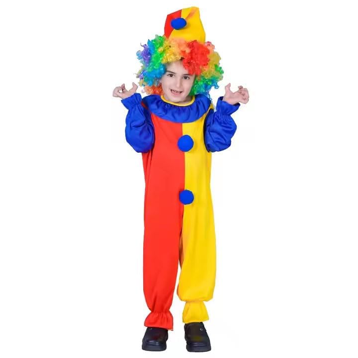 Image of joker dress for kids Clown fancy dress Costume, Halloween Joker Costumes Children circus clown Cosplay Kids