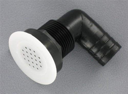 Replacement Boat Parts Elbow Drain w/Screen, 1" Hose Barb