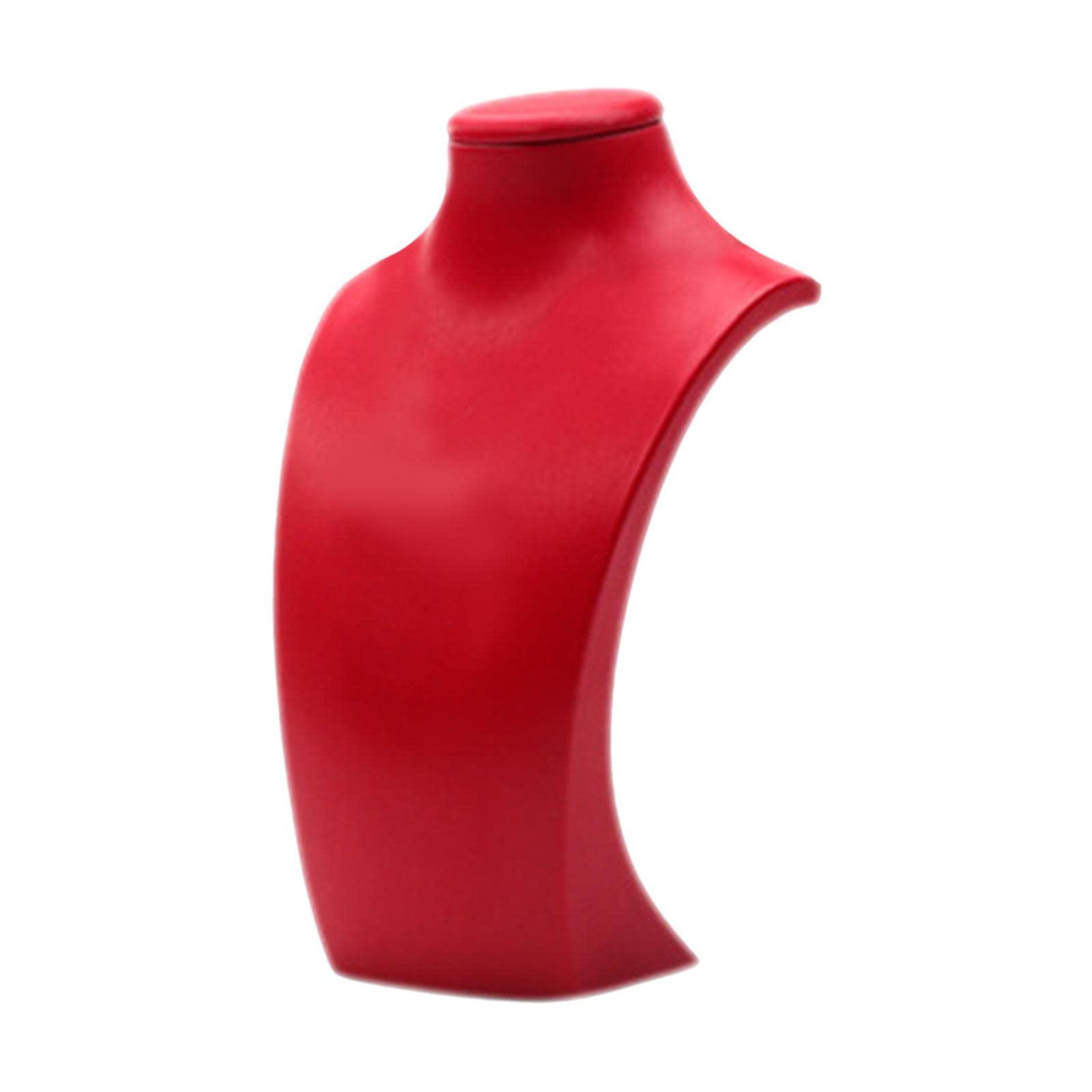 Présentoir Colliers et Chaînes Anti-Nœuds Support Bijoux Rouge Compact 12,5x23cm