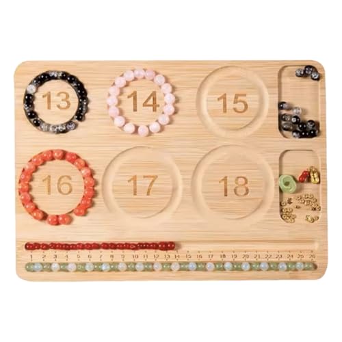 Opiniones y reviews de Telares para abalorios favoritos de las personas. 46 Tablero de abalorio de madera para hacer joyas, bandeja de abalorio de ranura profunda multitamaño para pulseras de bricolaje, collares, tablero de abalorio de madera...