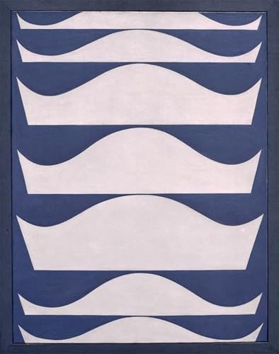 Art abstrait Sophie Täuber Arp, grand tableau peinture sur toile 60x90