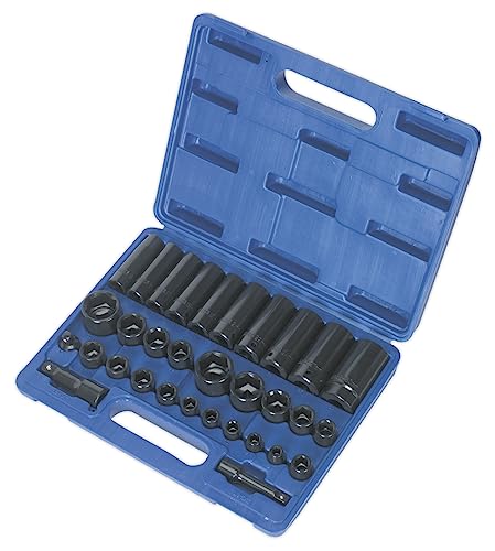 Jeu de 32 douilles à impact Sealey AK681 pour carrés d'entraînement 1/2" et 3/8" - 3