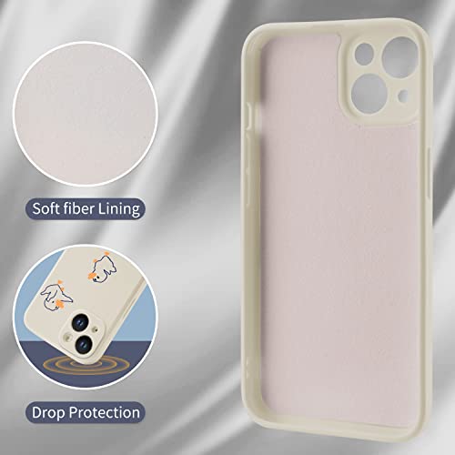 Wihytec Lovely Duck Phone Case for iPhone 11 Cartoon Duck Case Cover Liquid Silicone Soft Gel Rubber Anti-Scratch Durable Girly Women Matte Phone Case Microfiber Lining Protective Cover by Wihytec - Image 5