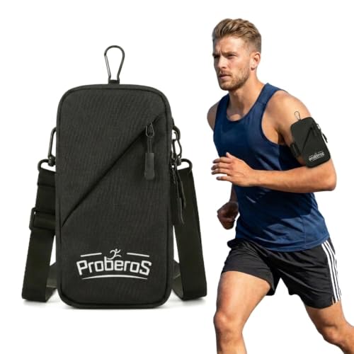 Image of PROBEROS Phone Holder Armband, Waterproof Crossbody Bag for Running