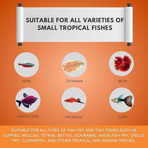 Image of Earth Worm Flakes 25g Fish Food with 55% Protein for Guppy,Betta Fish,Guppy Fries,Tetra and All Types of Tropical Fishes and All Life Stage