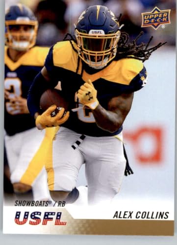 2023 Upper Deck USFL Gold #18 Alex Collins Memphis Showboats Official United States Football League Trading Card in Raw (NM or Better) Condition