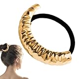 Poccios De Pelo De Metal Para Colas De Caballo - 1.57x1.57in Puerta De La Cola De Caballo De Aleación | Elegante Gorro De Pony Elástico Diadema Para Las Trenzas Escena Para El Cabello Rizado