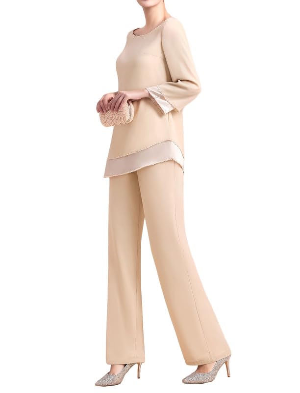 Mother of The Bride Dresses Pant Suits Chiffon Grandmother of The Groom Dress for Women Long Formal Dress3