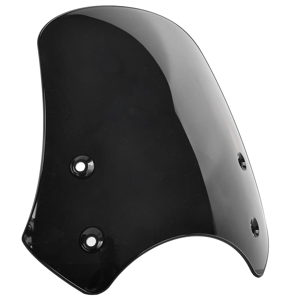 DUBDOG Motorrad-Windschutzscheibe, Motorradzubehör Windschutzscheiben Windschutzscheibe Flyscreen Windschildschutzabweiser Kompatibel Mit Ha-Rley Dyna Softail Slim Fat Bob Fxdf.(Smoke)