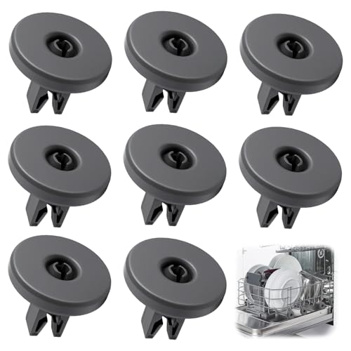 8 Ruedas de Cesta Inferior para Lavavajillas, Ruedas de Lavavajillas Universales Compatible con Zanussi, AEG, Electrolux, para Cesta Inferior de Platos y Vajillas, Diámetro 40 mm