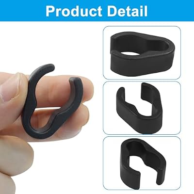 10Pcs Microphone Cable Clip, Durable Plastic Mic Clamps Microphone Stand Cable Holders, Universal Mic Boompole Clips for Setup/Fits 20mm Diameter Poles(20mm)