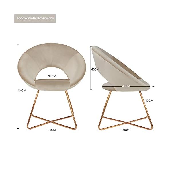 DUHOME Dining Chair Fabric (Velvet) Chair Reception Conference Chair Outstanding Design Metal Legs Colour Selection 439D - Image 4