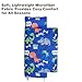 EVERYDAY KIDS Nap Mat with Removable Pillow - Roarin' Dinos - Carry Handle with Straps Closure, Rollup Design, Soft Microfiber for Preschool, Daycare, Travel Sleeping Bag - Ages 3-6 Years