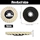 5 Stück Polierscheibe 125mm x 22.2mm, Filz Glanz Polier Scheibe Filz Polierfächerscheibe Flex Polierscheibe für Polieraufsatz Winkelschleifer zum Schleifen Polieren von Lack Holz Edelstahl Plastik