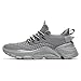 Srenket Men's Running Shoes, Non Slip, Breathable, Lightweight Fashion Sneakers, Slip Resistant Athletic Sports Walking Gym Work Shoes, Grey