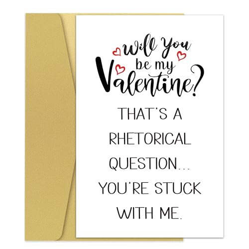 Zoytonky Funny Valentines Day Card for Wife Husband, Naughty Valentine's Day Card Gift for Him Her, Will You Be My Valentine? That's A Rhetorical Question