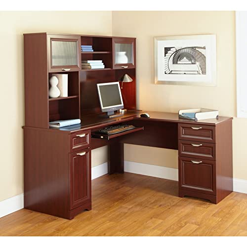 Realspace HS-MG-0173 ® Magellan 59"W L-Shape Corner Computer Desk, Classic Cherry thumb #1