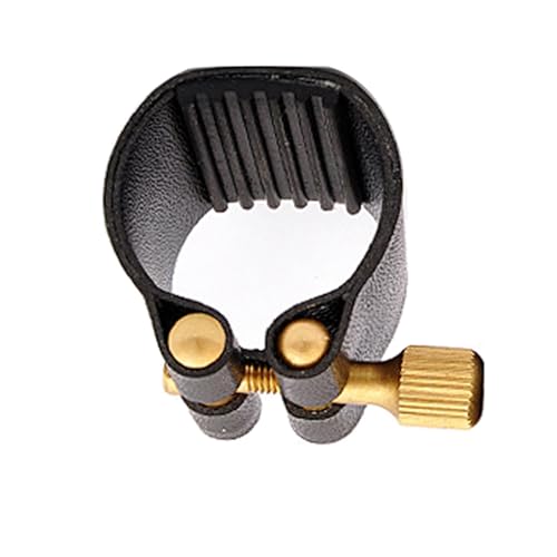 Embouchure de saxophone alto en cuir avec attache ligature intégrée