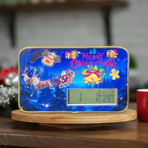 Reloj de Navidad digital con temperatura y fecha para salon y cocina 4