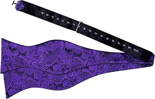 Image of Alizeal Mens Paisley Adjustable Bow Tie Set | Pre-tied Cummerbund Pocket Square Perfect for Weddings Business Formal Events