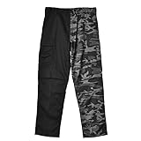 [ロスコ] ロングパンツ TWO TONE CAMO BDU CARGO PANTS メンズ 別注 ワークパンツ ミリタリーパンツ ボトムス 長ズボン 迷彩 カモフラ XS(2S) 01.ブラック×ブラックカモ [並行輸入品]