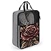 Gothic Rose Shoe Bags for Travel Water-Resistant Shoes Pouch with Handle Fashion Shoe Organizer with Zipper Closure Portable Sneaker Carrier for Men & Women Daily Use