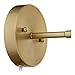 360 Lighting Carla Modern Wall Lamp Polished Brass Gold Metal Plug-in 5