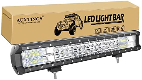 AUXTINGS 82 cm 405W Triple rangée 7d Barre Lumineuse LED de