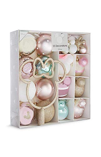 Licensed Disney Mickey Mouse Christmas Decoration Pack Of 25 Baubles Redmulticolored Hanging Decorations Primark Multicolor Pack Of 25