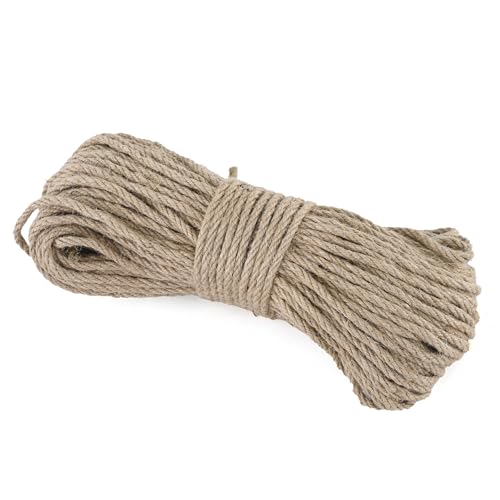 LZ.MZXU Cuerda de Yute de 50 m, 5 mm, Cuerda de Jardín para Uso al Aire Libre, Decoración, Manualidades