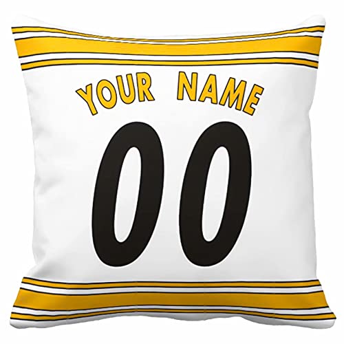 Image of ANTKING Throw Pillow 2 Pack with Custom Name and Number Personalized Gift for Men Women Boys