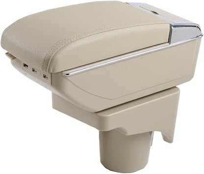 Car Center Console Armrest Box Compatible with Volkswagen Golf Mk5 1K VW Rabbit 2003-2009/Golf Mk6 5K 2010-2014/ Jetta Mk5 Vento Golf Wagon 2006-2011NOT Compatible with Golf Plus