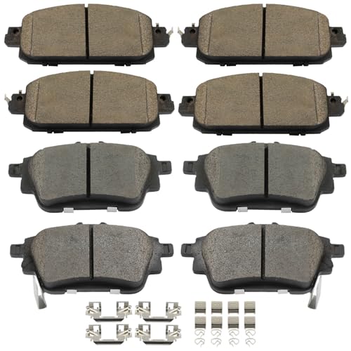 Image of SCITOO D2310 D2306 Front Rear Ceramic Brake Pads Sets For Nissan For Sentra | 2020 2021 2022 2023;8pcs Brake Pads;w /Hardware;D2310-9545 D2306-9541