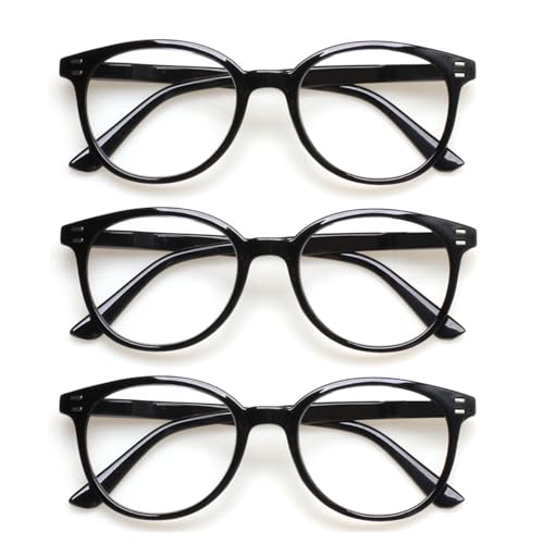 Image of SIGVAN 3 Pack Reading Glasses Spring Hinge Stylish Readers Black /Tortoise for Men and Women