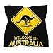Welcome To Australia Kangaroos Silk Like Head Scarf for Women Bandana for Hair Wrapping Fashion Accessory Square Hair Scarves 25