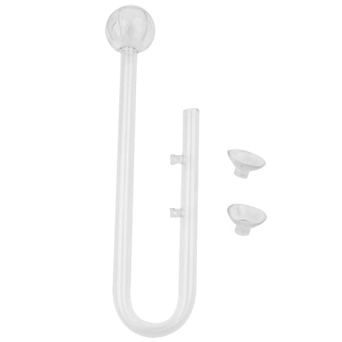 Tubayia Tubo de entrada de cristal para acuario Inflow Outflow Lily Pipe para plantas acuáticas (12 mm)