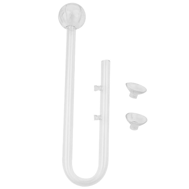 Tubayia Tubo de entrada de cristal para acuario Inflow Outflow Lily Pipe para plantas acuáticas (12 mm)