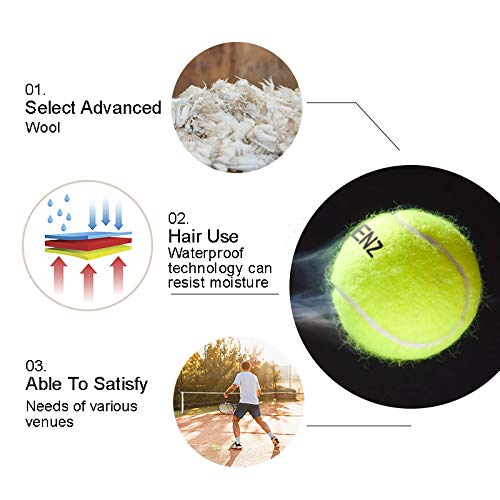image for KEVENZ 12 Pack Competition Tennis Ball, Advanced Melton Nylon and Rubb