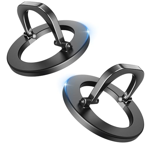 Image of 【2 Pack】 SUPERONE for MagSafe Phone Grip, Adjustable Magnetic Phone Ring Holder Removable Finger Phone Ring Kickstand Compatible with MagSafe Accessories Only for iPhone 17 & 16 & 15 & 14 & 13 Series